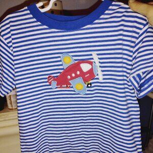 Luigi Kids Applique Plane Shirt